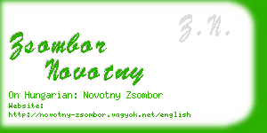 zsombor novotny business card